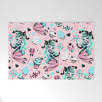 MInt Sugar Pinup Doll Pattern Welcome Mat Gallery Image 1