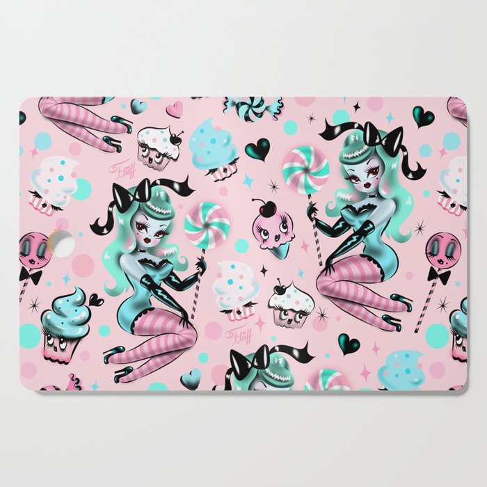 MInt Sugar Pinup Doll Pattern Cutting Board Gallery Image 1