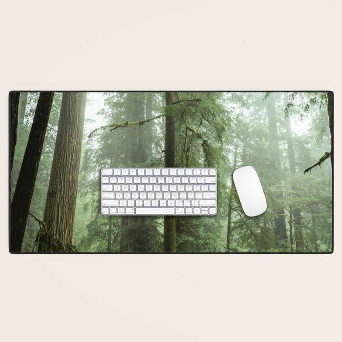 Redwood National Park - Misty Mountain Forest Adventure Desk Mat Gallery Image 1