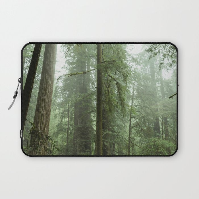 Redwood National Park - Misty Mountain Forest Adventure Laptop Sleeve Gallery Image 1