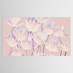 Delicate Light Pink Abstract Flowers Tablecloth Gallery Image 2