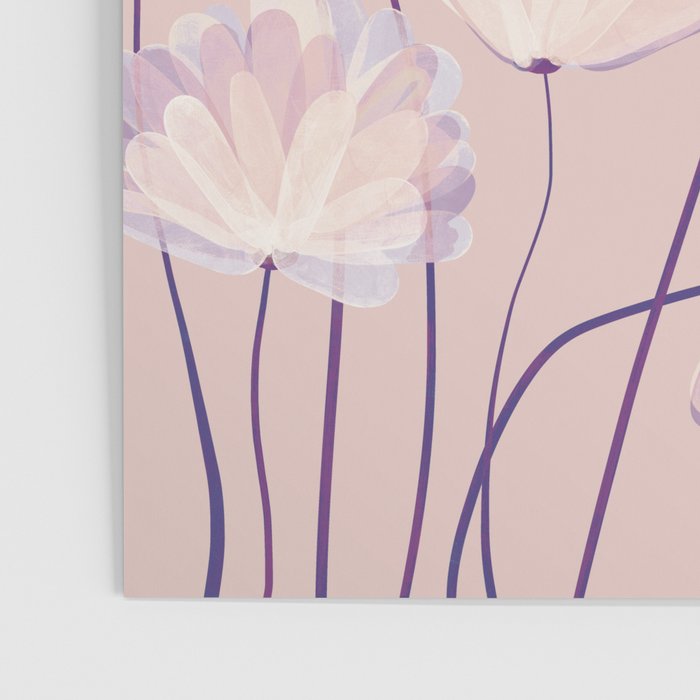 Delicate Light Pink Abstract Flowers Poster Gallery Image 3