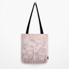 Delicate Light Pink Abstract Flowers Tote Bag Gallery Image 2