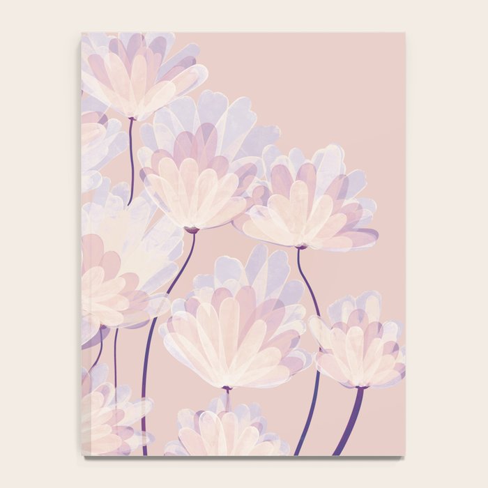 Delicate Light Pink Abstract Flowers Notebook Gallery Image 4