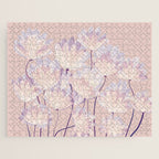 Delicate Light Pink Abstract Flowers Jigsaw Puzzle Gallery Image 1