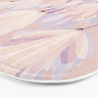 Delicate Light Pink Abstract Flowers Bath Mat Gallery Image 3