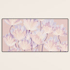 Delicate Light Pink Abstract Flowers Desk Mat Gallery Image 3