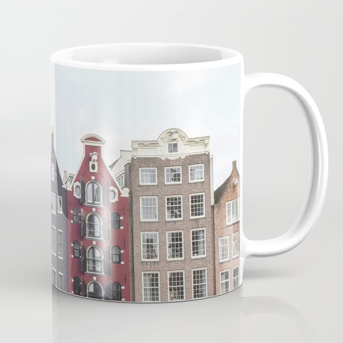 Typical Houses Of Amsterdam Picture | Dutch Urban City Architecture Art Print | Europe Travel Photography Coffee Mug Gallery Image 1