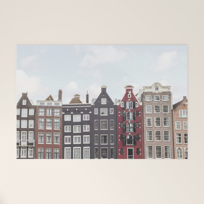Typical Houses Of Amsterdam Picture | Dutch Urban City Architecture Art Print | Europe Travel Photography Welcome Mat Gallery Image 1