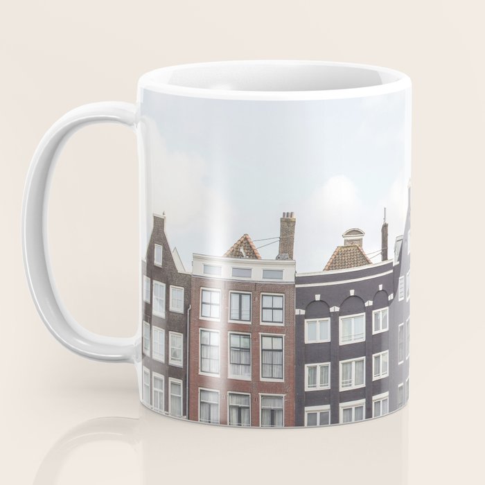 Typical Houses Of Amsterdam Picture | Dutch Urban City Architecture Art Print | Europe Travel Photography Coffee Mug Gallery Image 3