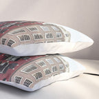 Typical Houses Of Amsterdam Picture | Dutch Urban City Architecture Art Print | Europe Travel Photography Pillow Sham Gallery Image 3