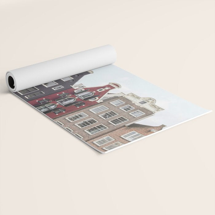 Typical Houses Of Amsterdam Picture | Dutch Urban City Architecture Art Print | Europe Travel Photography Yoga Mat Gallery Image 2