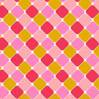 Checkered Geometric Shapes - Pink, Red, Yellow Coffee Mug Gallery Image 2