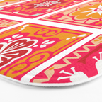 Talavera Mexican Tile - Hot Pink & Orange Palette Bath Mat Gallery Image 3