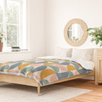 Bauhaus Mid Century Modern Geometric Pattern XVI Duvet Cover Gallery Image 2