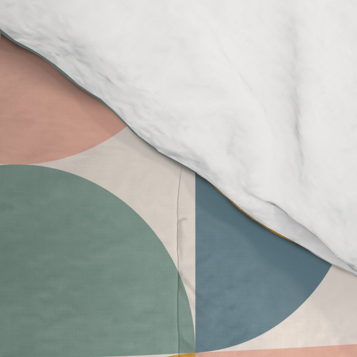 Bauhaus Mid Century Modern Geometric Pattern XVI Comforter Gallery Image 4