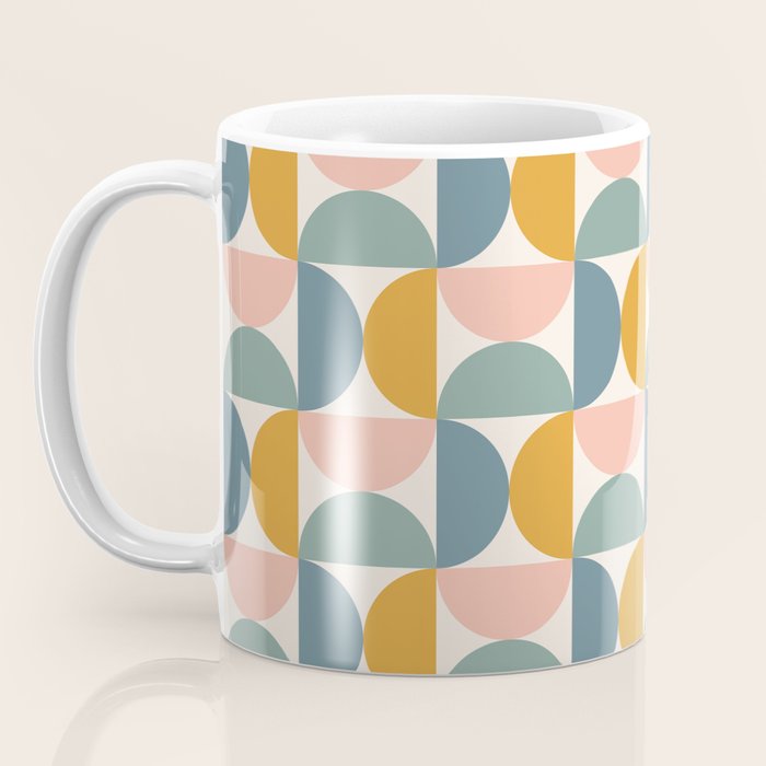 Bauhaus Mid Century Modern Geometric Pattern XVI Coffee Mug Gallery Image 3