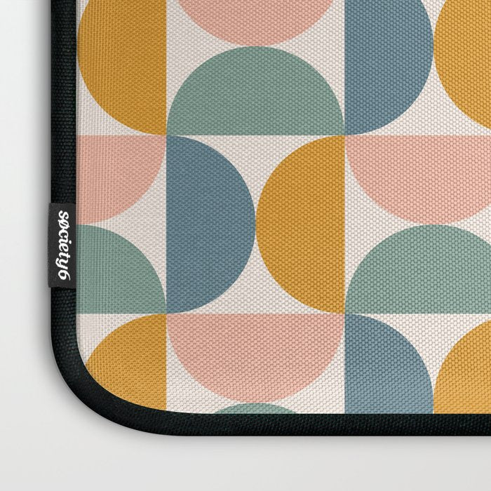 Bauhaus Mid Century Modern Geometric Pattern XVI Laptop Sleeve Gallery Image 3