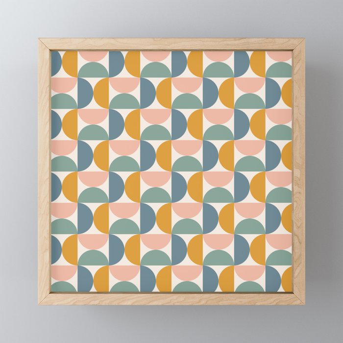 Bauhaus Mid Century Modern Geometric Pattern XVI Mini Art Print Gallery Image 1
