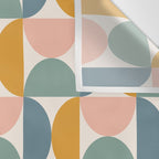 Bauhaus Mid Century Modern Geometric Pattern XVI Wall Tapestry Gallery Image 3