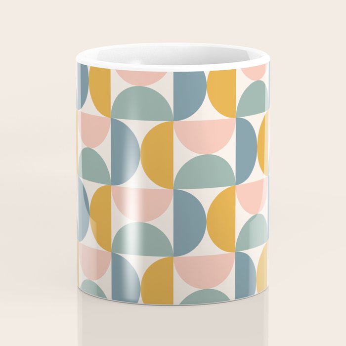 Bauhaus Mid Century Modern Geometric Pattern XVI Coffee Mug Gallery Image 4