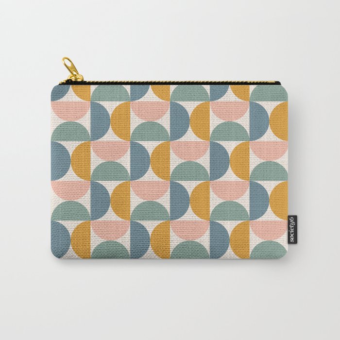 Bauhaus Mid Century Modern Geometric Pattern XVI Carry All Pouch Gallery Image 1