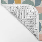 Bauhaus Mid Century Modern Geometric Pattern XVI Bath Mat Gallery Image 2