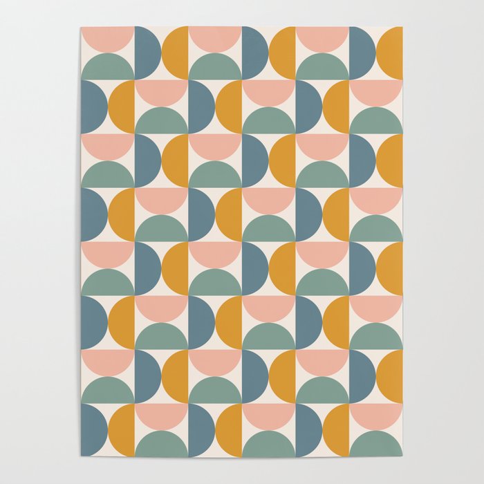 Bauhaus Mid Century Modern Geometric Pattern XVI Poster Gallery Image 4