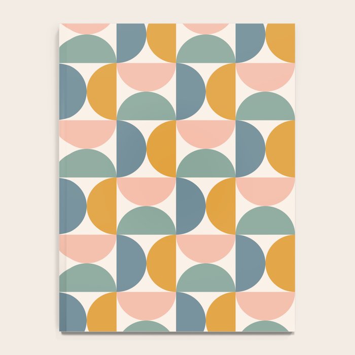 Bauhaus Mid Century Modern Geometric Pattern XVI Notebook Gallery Image 4