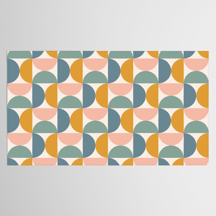 Bauhaus Mid Century Modern Geometric Pattern XVI Tablecloth Gallery Image 2