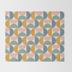 Bauhaus Mid Century Modern Geometric Pattern XVI Throw Blanket Gallery Image 2