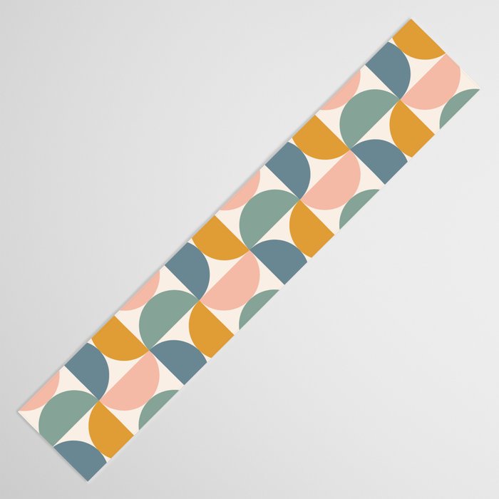 Bauhaus Mid Century Modern Geometric Pattern XVI Table Runner Gallery Image 3