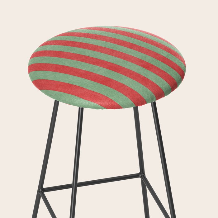 STRIPES - 005 - red and green Stool Gallery Image 2