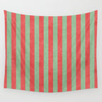 STRIPES - 005 - red and green Wall Tapestry Gallery Image 4