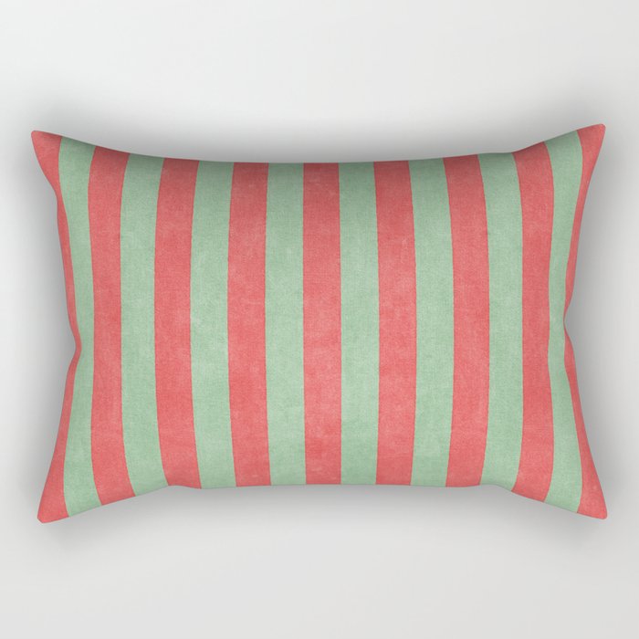 STRIPES - 005 - red and green Rectangular Pillow Gallery Image 2