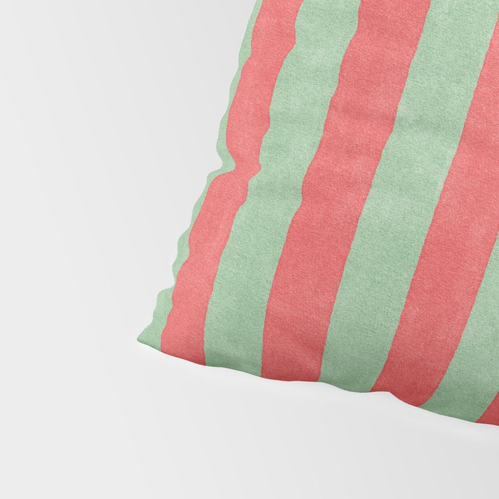 STRIPES - 005 - red and green Pillow Sham Gallery Image 4