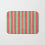 STRIPES - 005 - red and green Bath Mat Gallery Image 1