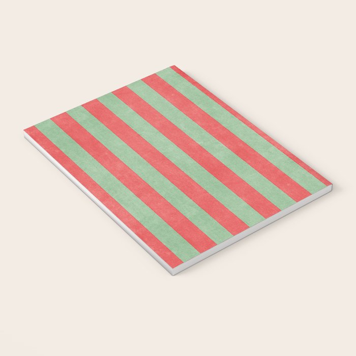 STRIPES - 005 - red and green Notebook Gallery Image 3