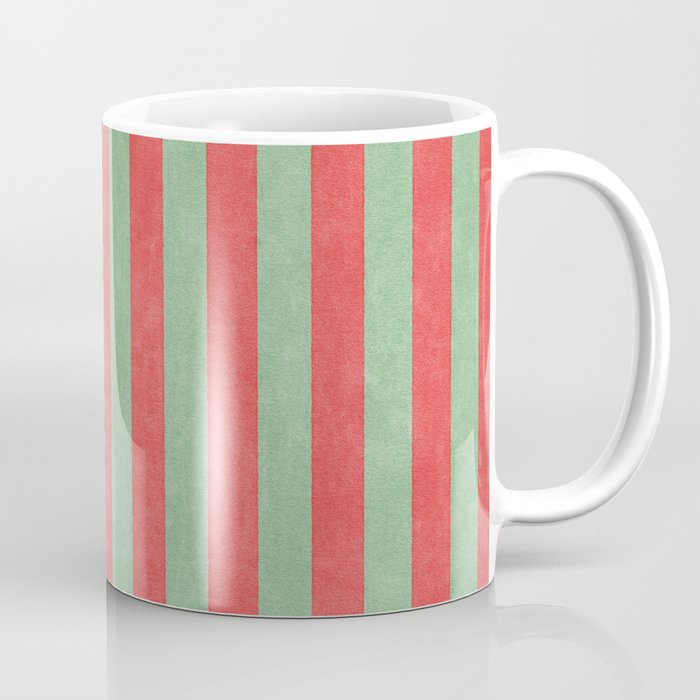 STRIPES - 005 - red and green Coffee Mug Gallery Image 1