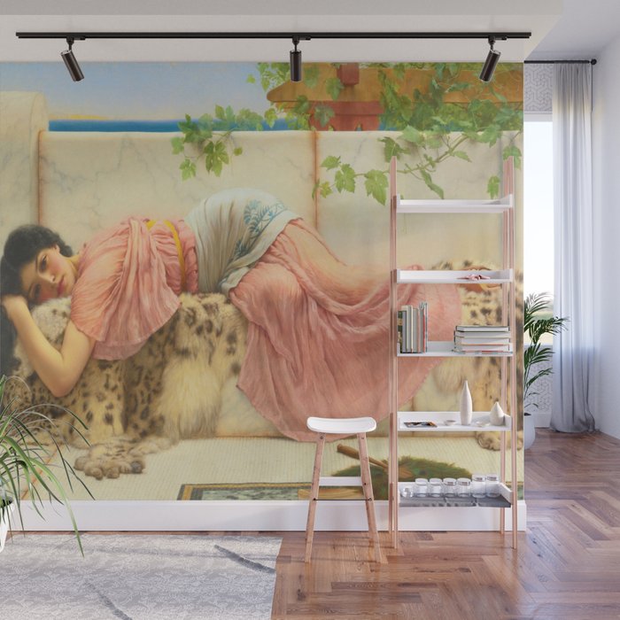 When The Heart is Young - John William Godward Wall Mural Gallery Image 1