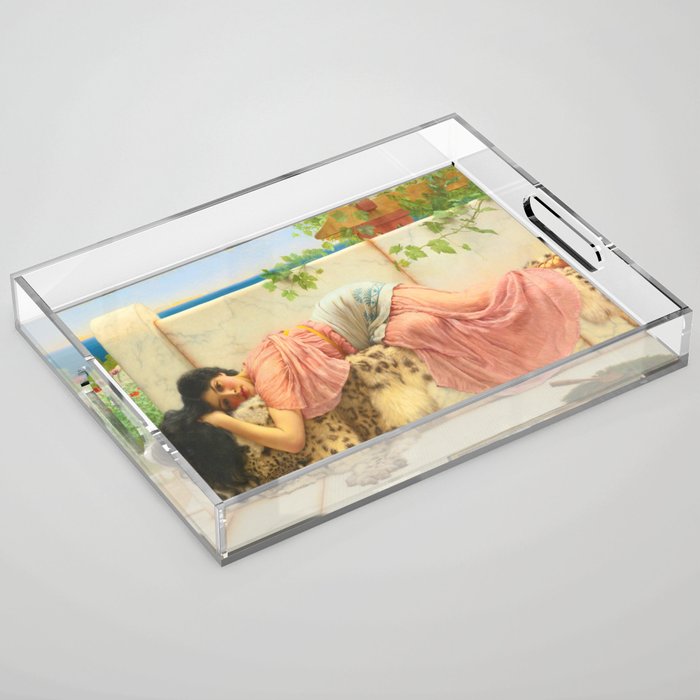 When The Heart is Young - John William Godward Acrylic Tray Gallery Image 1
