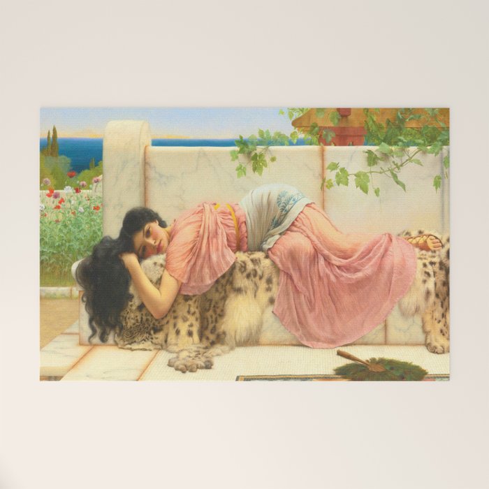 When The Heart is Young - John William Godward Welcome Mat Gallery Image 1