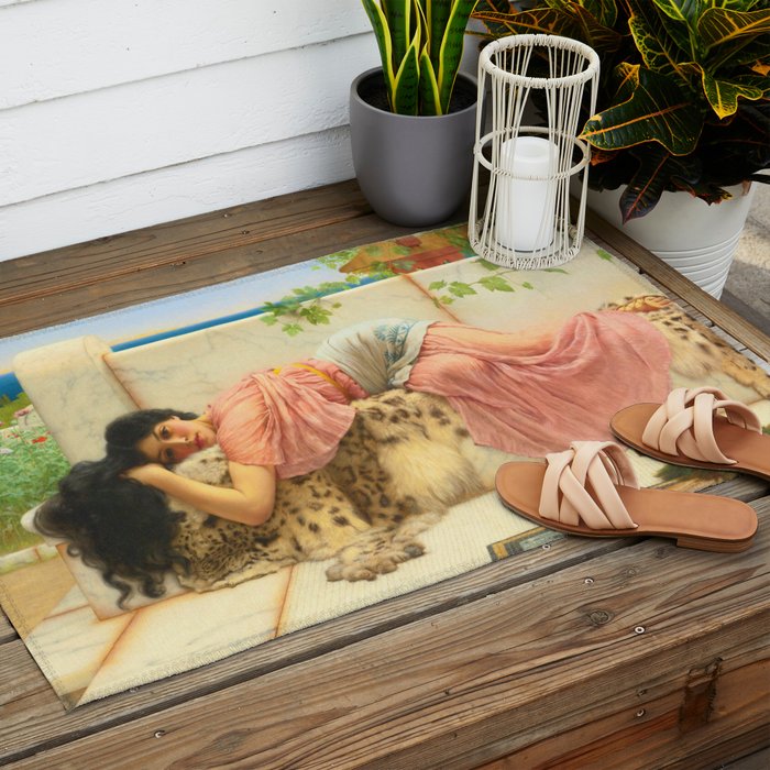 When The Heart is Young - John William Godward Outdoor Rug Gallery Image 2