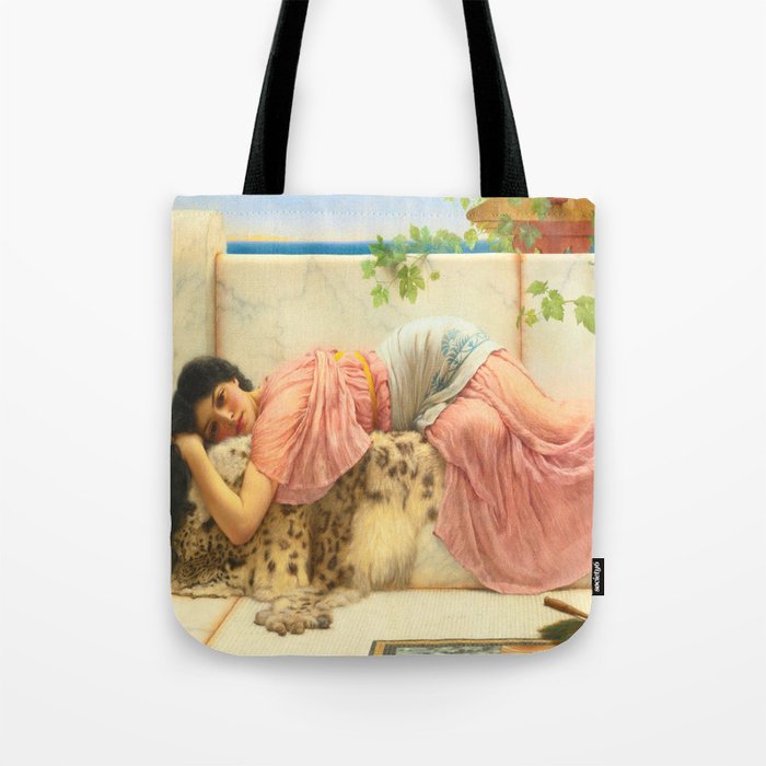 When The Heart is Young - John William Godward Tote Bag Gallery Image 1