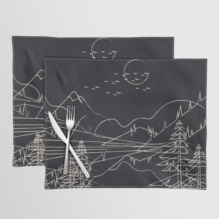 Minimalist Landscape 1 Placemat Gallery Image 1