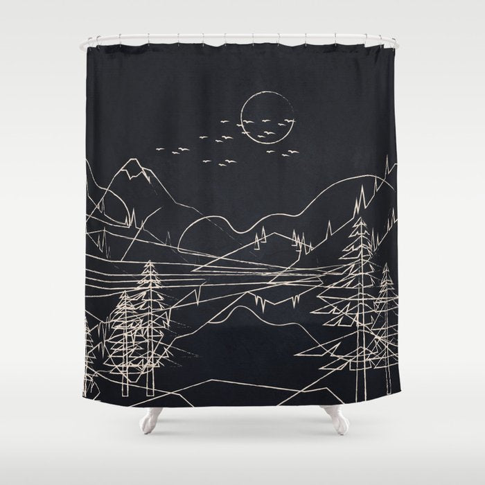Minimalist Landscape 1 Shower Curtain Gallery Image 1