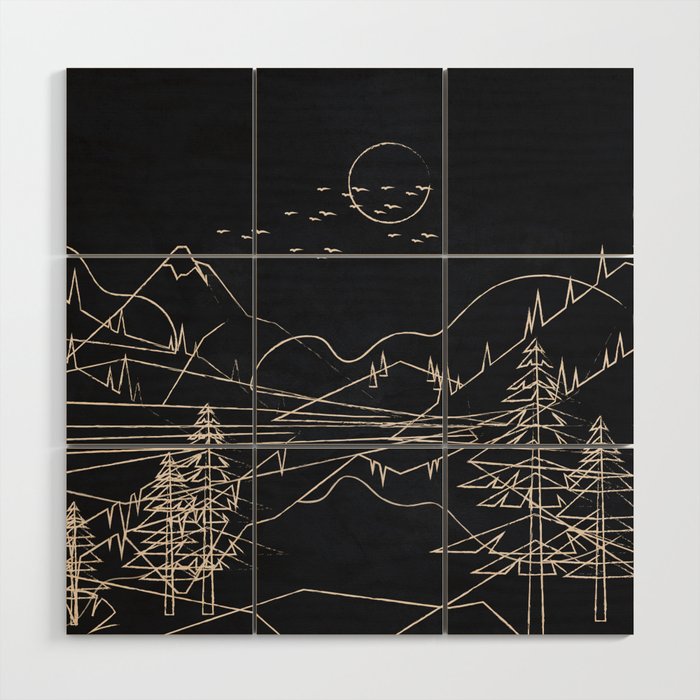 Minimalist Landscape 1 Wood Wall Art Gallery Image 1