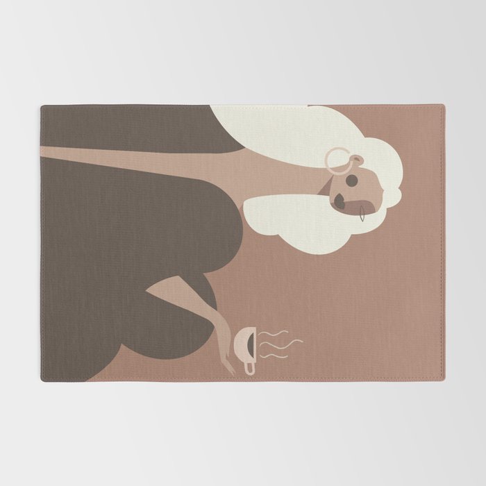 Coffee Hour Inspired by PANTONE 17 1230 Mocha Mousse Rug Gallery Image 2