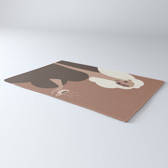 Coffee Hour Inspired by PANTONE 17 1230 Mocha Mousse Rug Gallery Image 3