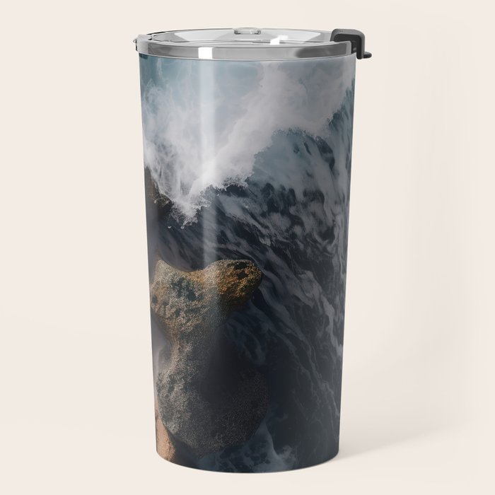 Wild Waves crashing on the tropical Coast - Landscape Photography Travel Mug Gallery Image 2